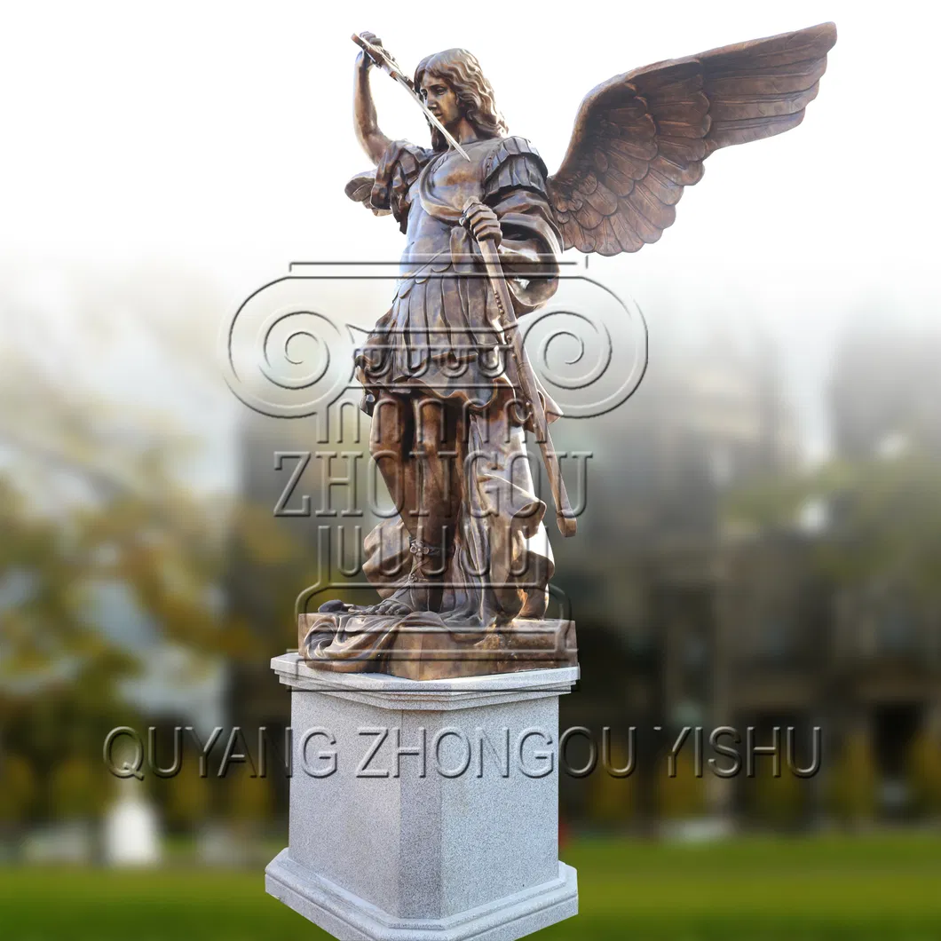 St. Michael Bronze Statue Garden Decoration Sculpture