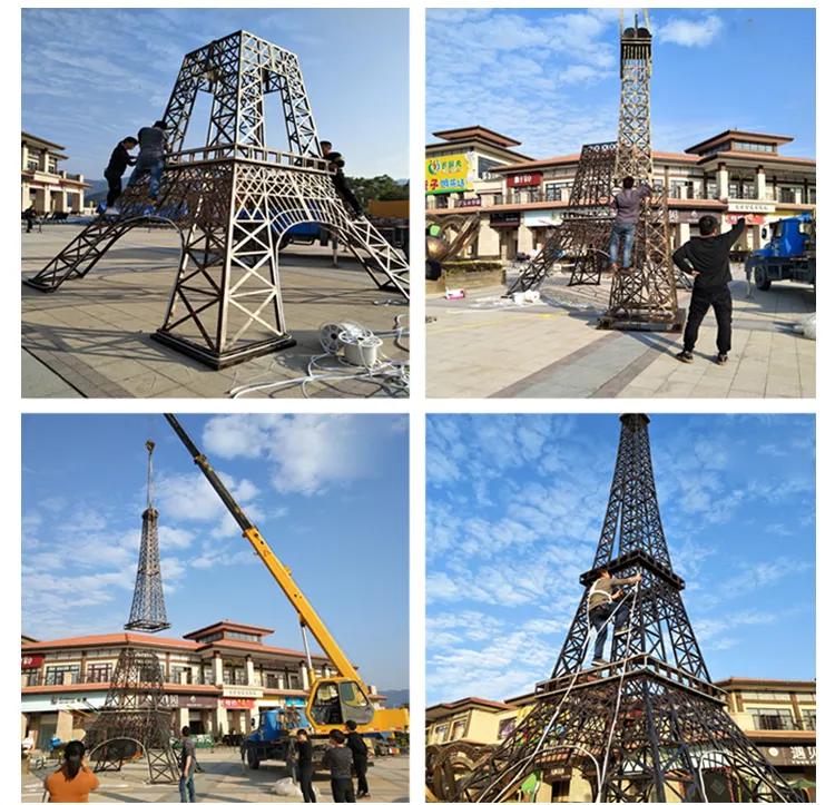 Stainless Steel Paris Eiffel Tower Replica for Park