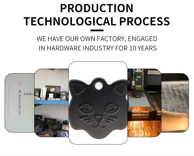 Stainless Steel Pet Paw Collar Charm Dog Tag