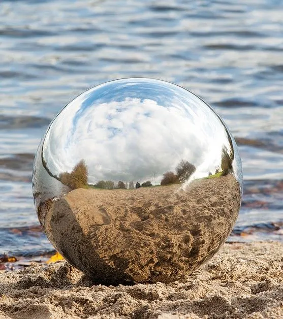 Stainless Steel Sphere Ball Sculpture for Outdoor or Indoor Modern Sculpture Statue