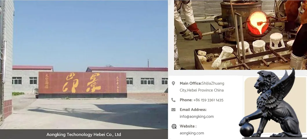 Street Vivid Animal Bronze Decor Red Fox Sculpture for Animal Ornament