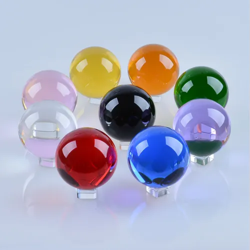 Top Grade Clear Crystal Ball with Stand Various Size Color