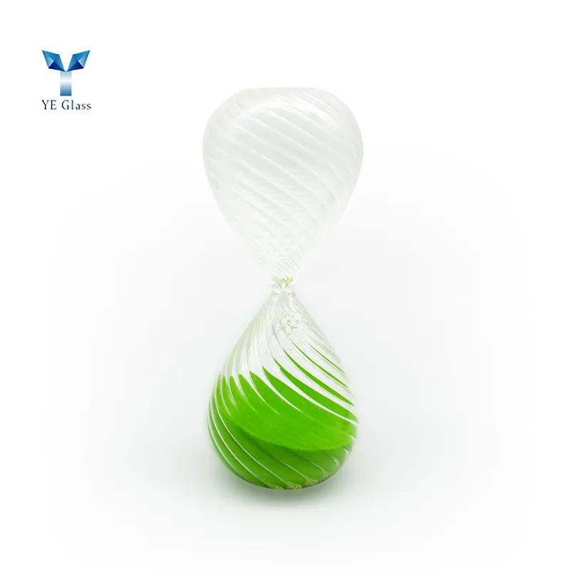 Transparent Round Shape Sand Clock High Borosilicate Glass Hourglass for Home Decoration