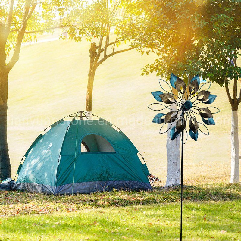 Vertical Speed Ornamental Metal Garden Decorative Windmill