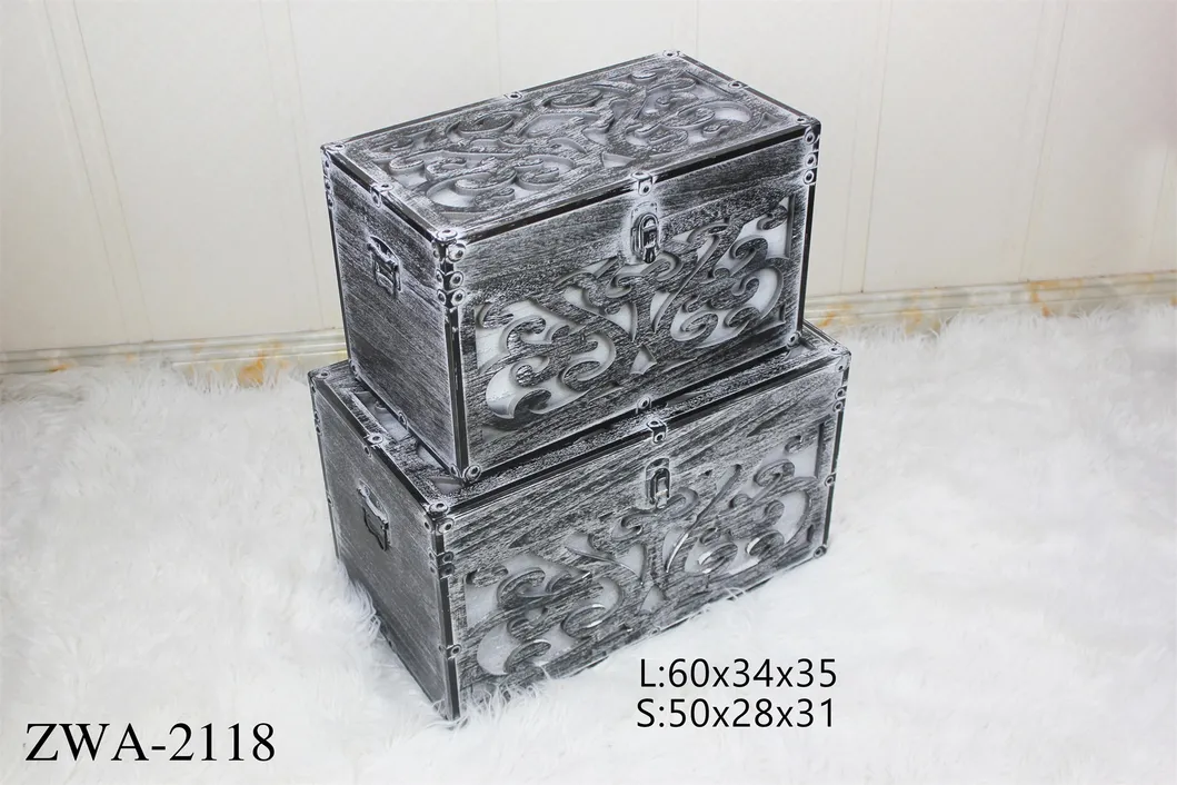 Vintage MDF Trunk for Living Room Decoration