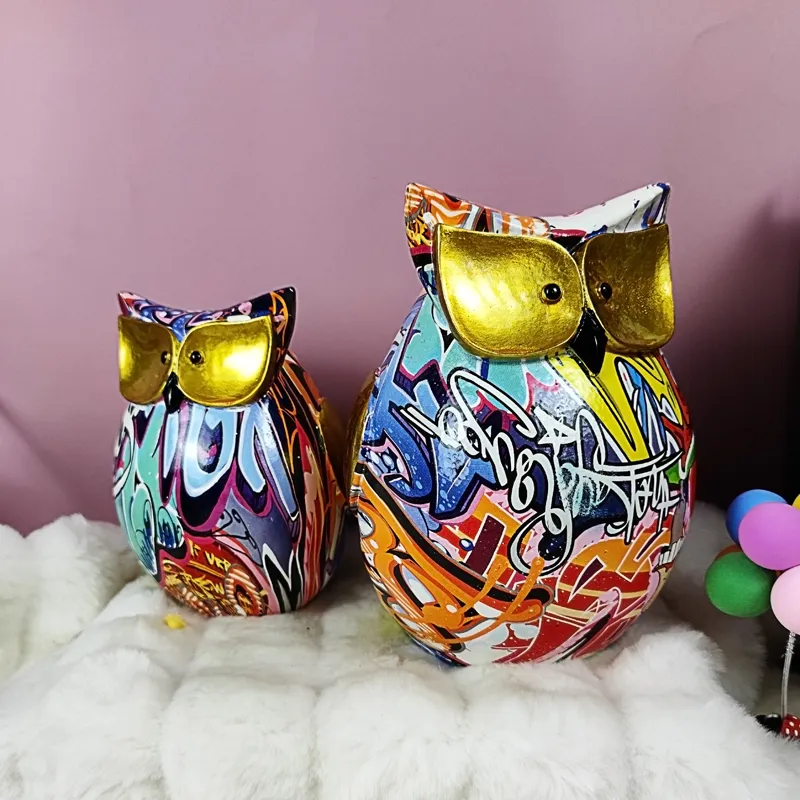 Walmart Fashion Vivid Resin Owl Figurine Sculpture Polyresin Animal High