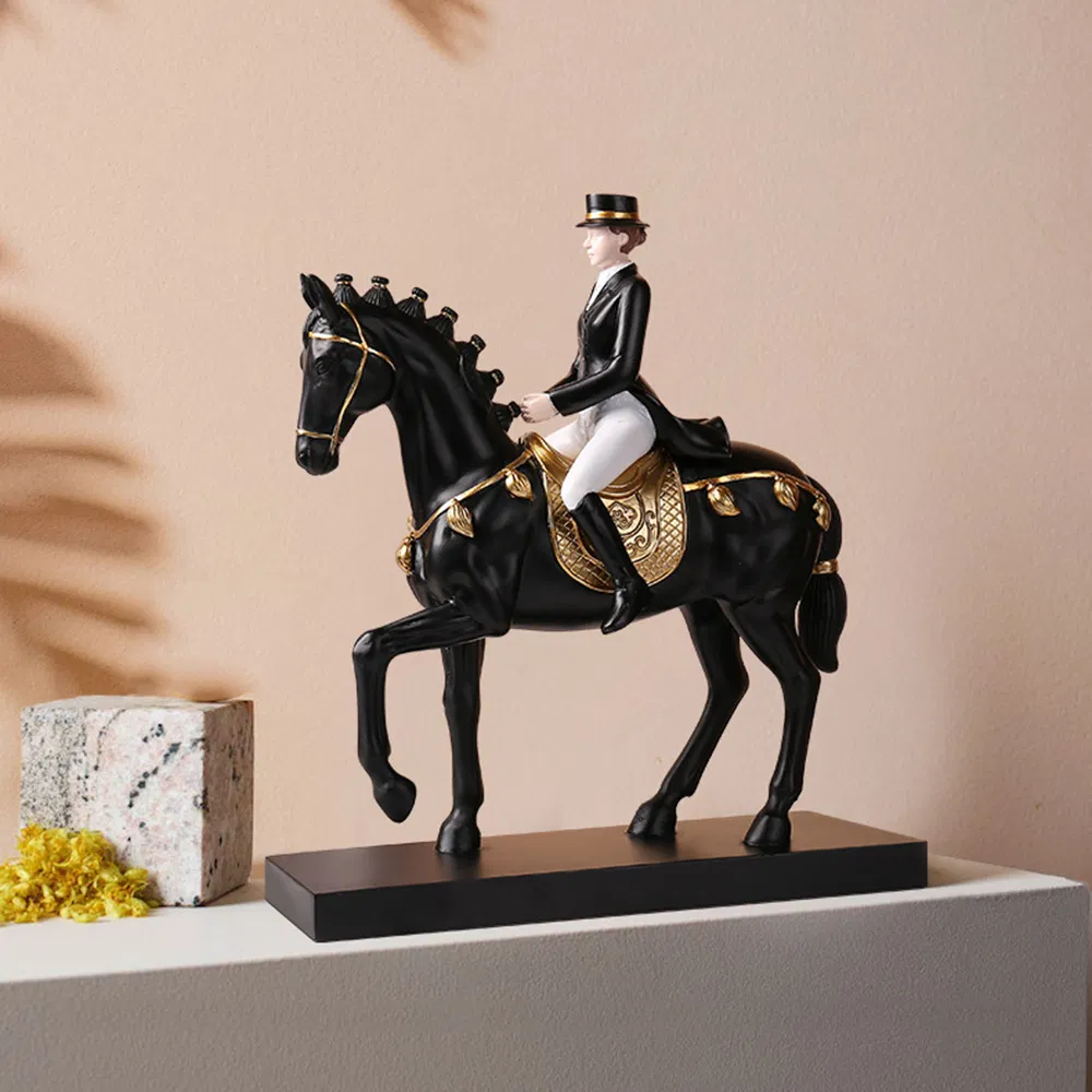 Wholesale Cheap Europe Soldiers Knights with Horse for Home Decoration