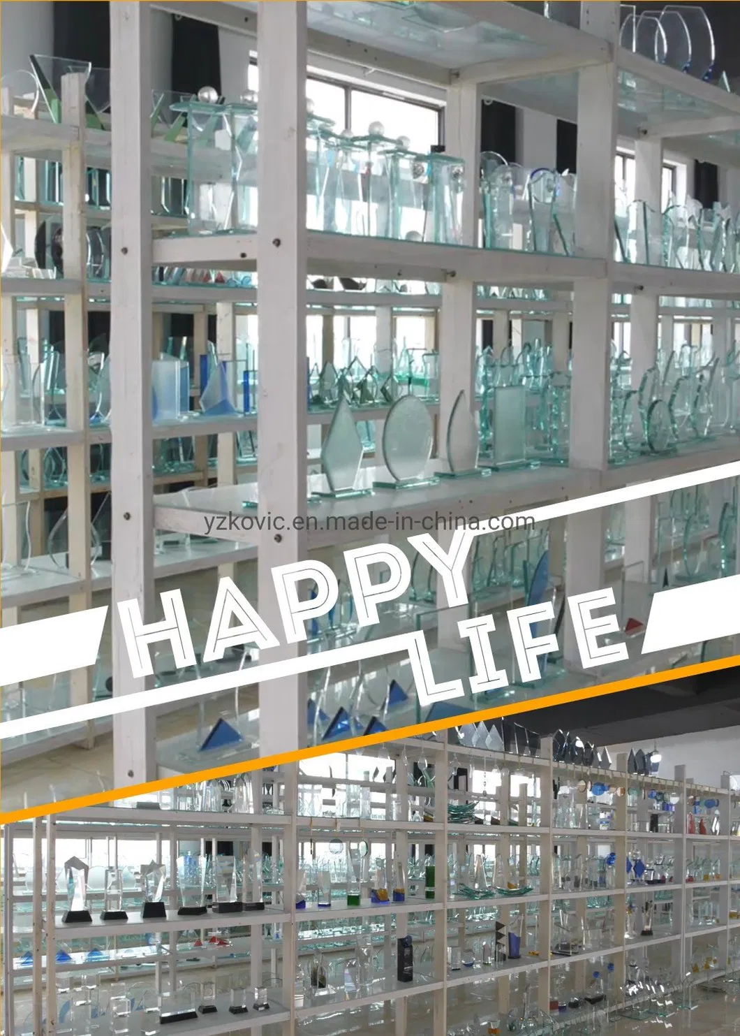 Wholesale Corporate Achievement Recognition Personalized Glass Gift Crystal Trophy Award