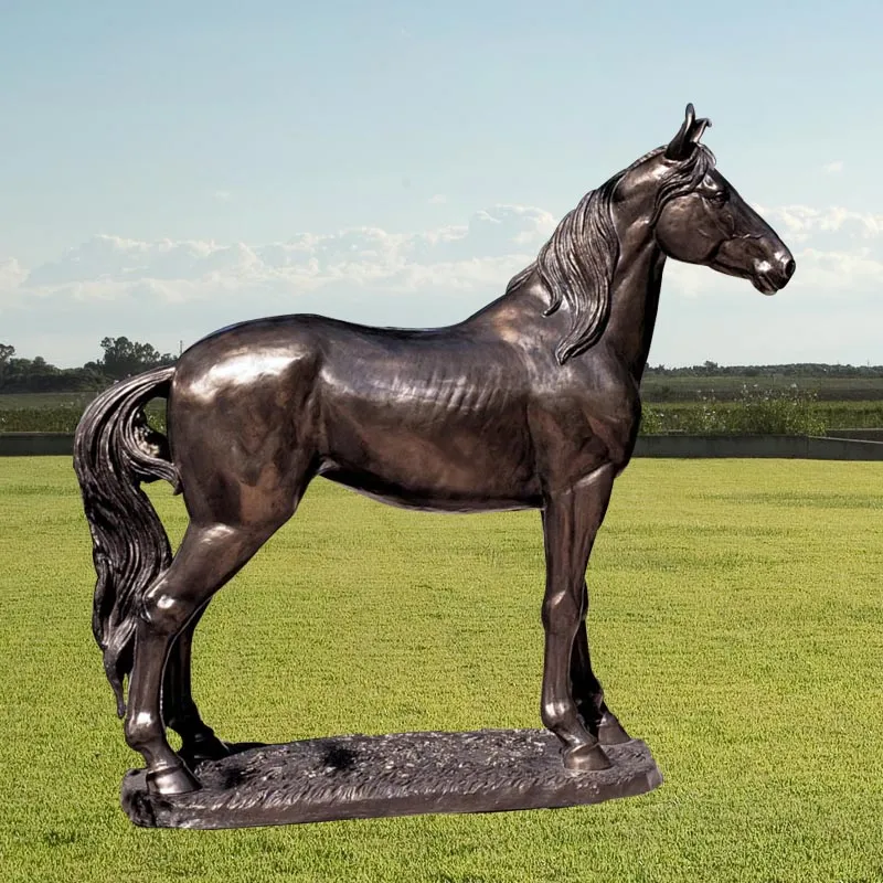 Wholesale Garden Life Size Animal Bronze Cooper Sculpture Antique Brass Horse Statue