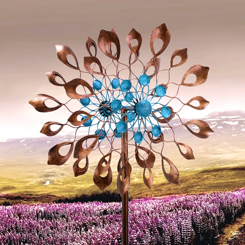 Wind Sculpture Stainless Steel Kinetic Garden Metal 3D Wind Spinner
